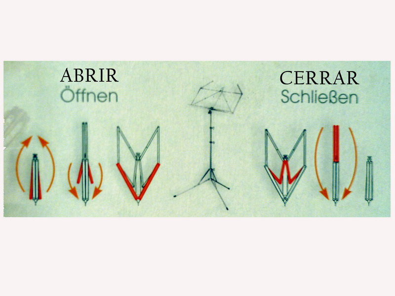 atril partituras plegable regulable inox alt.max.130 min.70 (10eu.) 4u